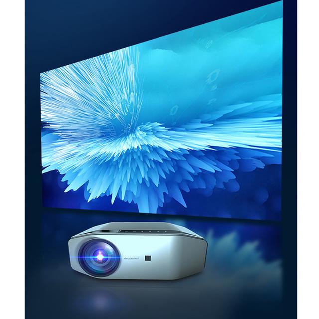 بروجكتر  ليد محمول بسطوع 2500 Lumens بدقة 1080P وبمقاس عرض 200 بوصة Wireless WiFi Projector Full HD 1080P 3D Projector - Wownect - SW1hZ2U6NTE4NzA4