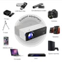 بروجكتر منزلي ليد بسطوع 8800 لومن بدقة وبمقاس عرض 200 انش Wownect HD Projector 4K LED Full HD Home Theater