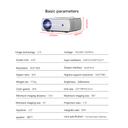 Wownect LED Portable Projector 4K Full HD 1080P [ 1920*1080] [Screen Size 45-180inch/220 ANSI Lumens] Home Theater Gaming Projector Compatible with Android/iOS/ TV Stick/Laptop/ HDMI/DVD/USB- White - SW1hZ2U6NTE4ODQy