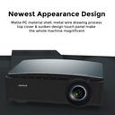 Wownect Android 9.0 Projector 4K LED [Screen Up to 200''] Screen Mirroring 1080p with 550 ANSI Lumens Compatible with TV Stick, Set Top Box, HDMI, USB, Laptop, Gaming -Black - SW1hZ2U6NTE4Njcw