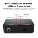 Wownect Android 9.0 Projector 4K LED [Screen Up to 200''] Screen Mirroring 1080p with 550 ANSI Lumens Compatible with TV Stick, Set Top Box, HDMI, USB, Laptop, Gaming -Black