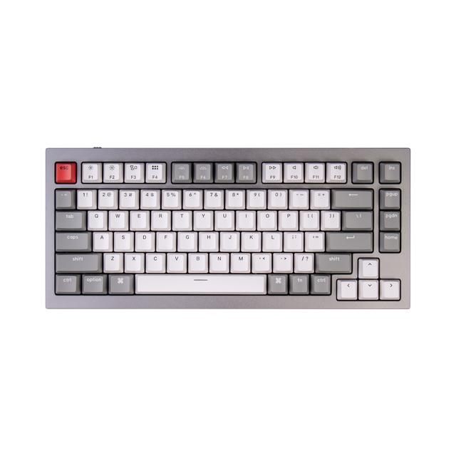 لوحة مفاتيح مع إضائة RGB أحمر Q1 QMK Gateron Phantom Mechanical Keyboard with Knob - Keychron - SW1hZ2U6NTIyMDkx