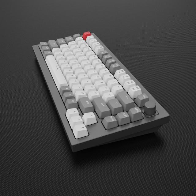 Keychron Q1 QMK Gateron Phantom Mechanical Keyboard with Knob- RGB- Red Switch and Costom Hot-swappable - Space Grey - SW1hZ2U6NTIyMDk1