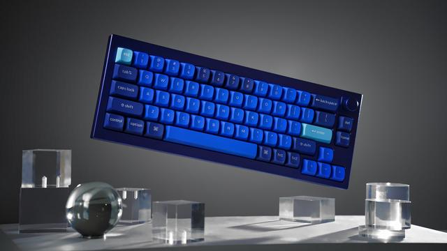 Keychron Q2 QMK Gateron G-PRO Mechanical Keyboard with RGB- Red Switch and Costom Hot-swappable - Navy Blue - SW1hZ2U6NTIyMjMw