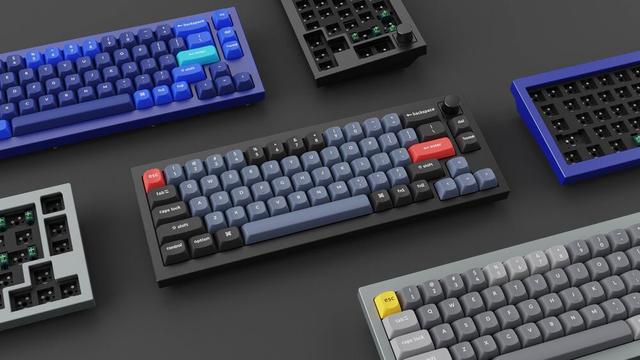 Keychron Q2 QMK Gateron G-PRO Mechanical Keyboard with RGB- Red Switch and Costom Hot-swappable - Navy Blue - SW1hZ2U6NTIyMjM2