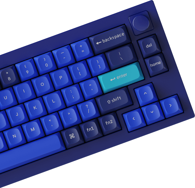 Keychron Q2 QMK Gateron G-PRO Mechanical Keyboard with Knob- RGB- Brown Switch and Costom Hot-swappable - Navy Blue - SW1hZ2U6NTIyMTcz