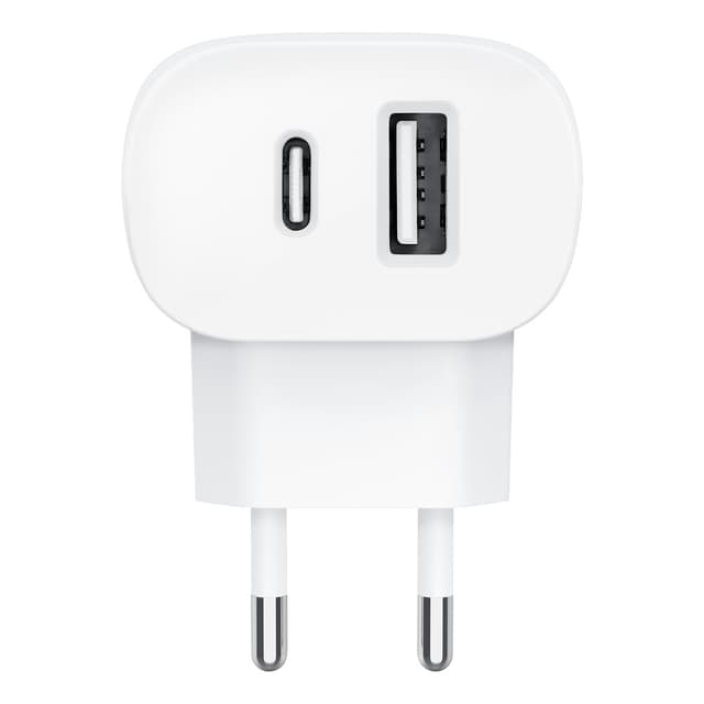شاحن جداري ( 32W ) - ابيض Belkin - Boost Charge USB-C + USB-A Wall Charger
