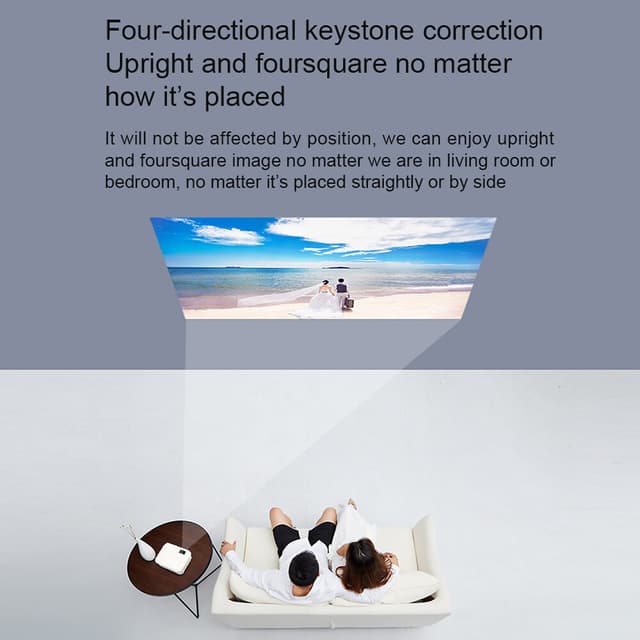 بروجكتر منزلي Wanbo X1 Pro Mini LED Portable Projector بدقة 1080P