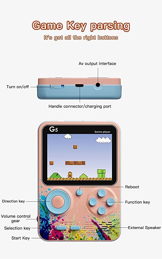 G5 Game Box Handheld Console With 500 games