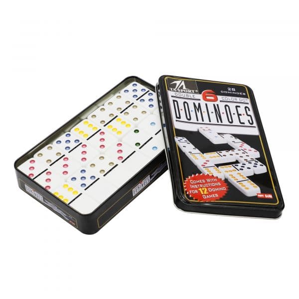 لعبة دومينو (صندوق لعبة الدومينو)  TA SPORT DOMINOES METAL BOX