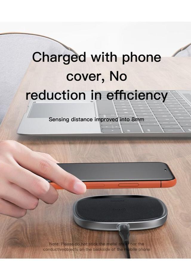 شاحن لاسلكي مكتبي مع شاشة رقمية بقدرة 15 وات | Yesido Digital LED Display Wireless Fast Charger