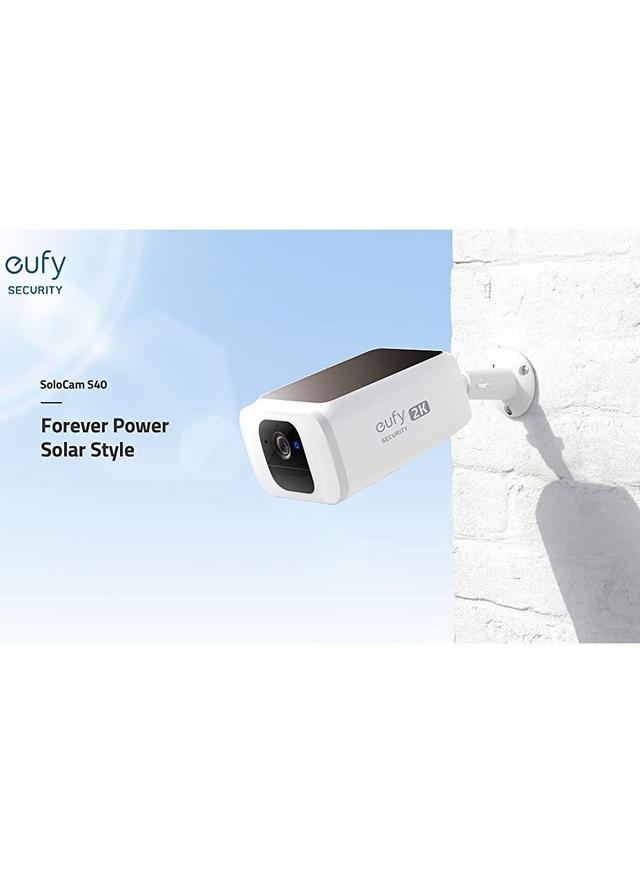 كاميرا مراقبة منزلية  180 يوم 2K لاسلكية يوفي eufy SoloCam S40 Wire-Free Standalone Security Spotlight Camera