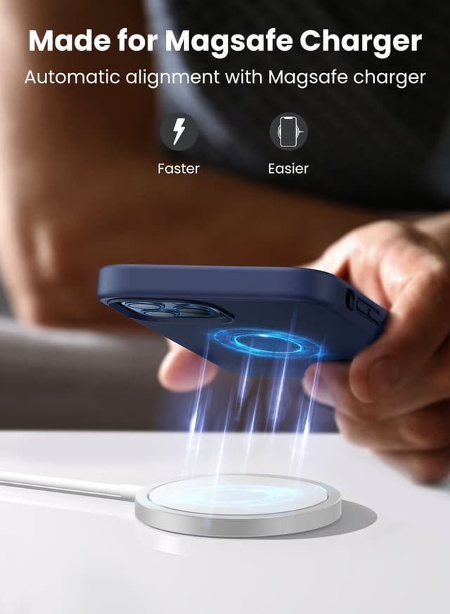 UGREEN Magsafe Silicone Phone Case For iPhone 12 Pro Max Soft Cover With Magnetic Design to Protect Mobile in All Directions Compatible with iPhone 12 Pro Max - 6.7 inch