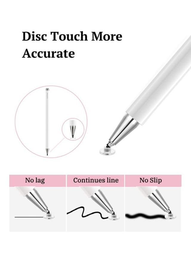 قلم لمس للرسم عالي الدقة أبيض | Capacitive Stylus Pen