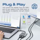 promate 4K High Definition USB-C to Dual HDMI Adapter