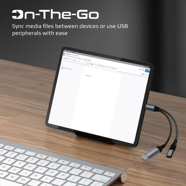 كيبل OTG تحويلة من Lightning إلى USB-C, USB-A promate OTG Media Adapter for iOS Devices