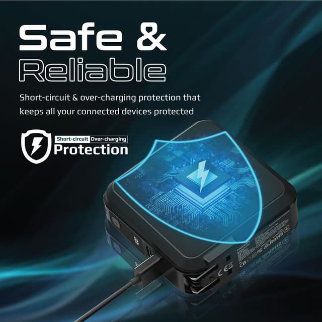 promate 15000mAh Quick Charging Power Bank With AC Charge-in