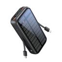 بور بانك 5 في 1 20000 ميللي أمبير - طاقة شمسية PROMATE EcoLight Solar Power Bank with Built-in USB-C & Lightning Cables - SW1hZ2U6NTM2NTM1