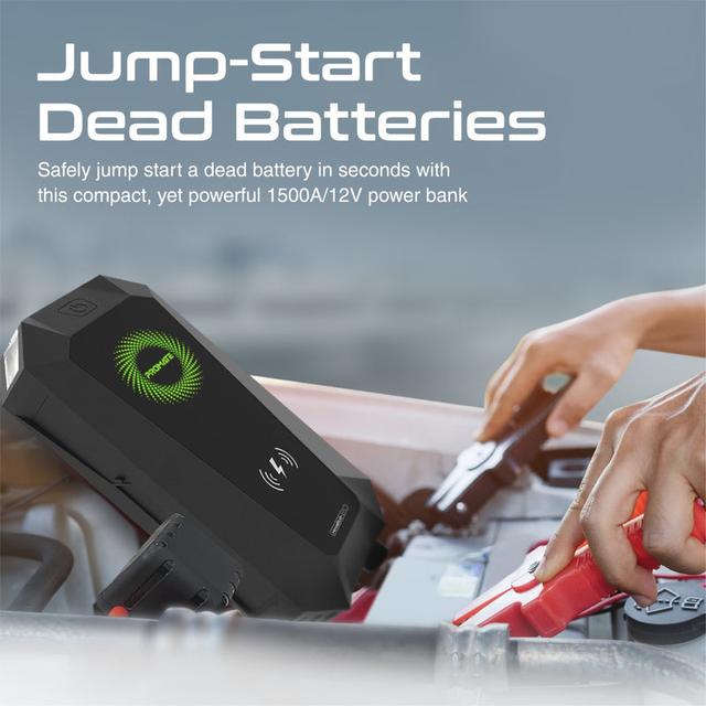 اشتراك للسيارة متنقل 19200 ميلي أمبير بروميت promate 1500A/12V High Capacity Jump Starter Power Bank - SW1hZ2U6NTM0NjYz