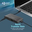 promate 6-in-1 Highly Versatile USB-C Media Hub with 100W Power Delivery