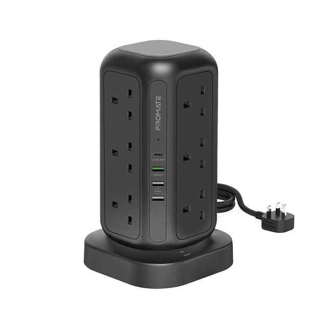 محول كهرباء للمنزل 16 في 1 PROMATE Multi-Socket Surge Protected Power Tower