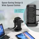محول كهرباء للمنزل 16 في 1 PROMATE Multi-Socket Surge Protected Power Tower