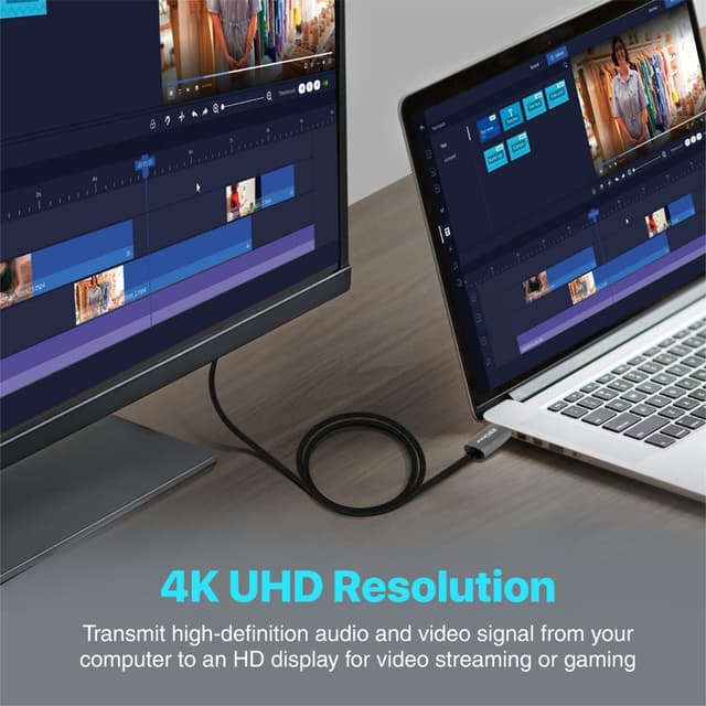 promate 4K@60Hz High-Definition DisplayPort to HDMI Cable