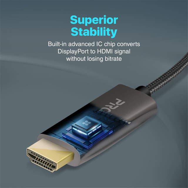 promate 4K@60Hz High-Definition DisplayPort to HDMI Cable