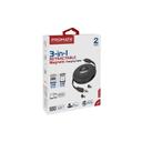 promate 3-in-1 Retractable Magnetic Charging Cable
