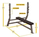 بنش التمارين الرياضية FIXED FLAT BENCH SFB349G W-UPRIGHT -  BODY SOLID