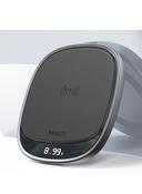 شاحن لاسلكي مكتبي مع شاشة رقمية بقدرة 15 وات | Yesido Digital LED Display Wireless Fast Charger