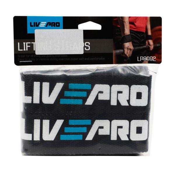 LIVEPRO WEIGHTLIFTING STRAPS BLCK 56*3.8CM LP8093 - SW1hZ2U6NTUyOTQ4