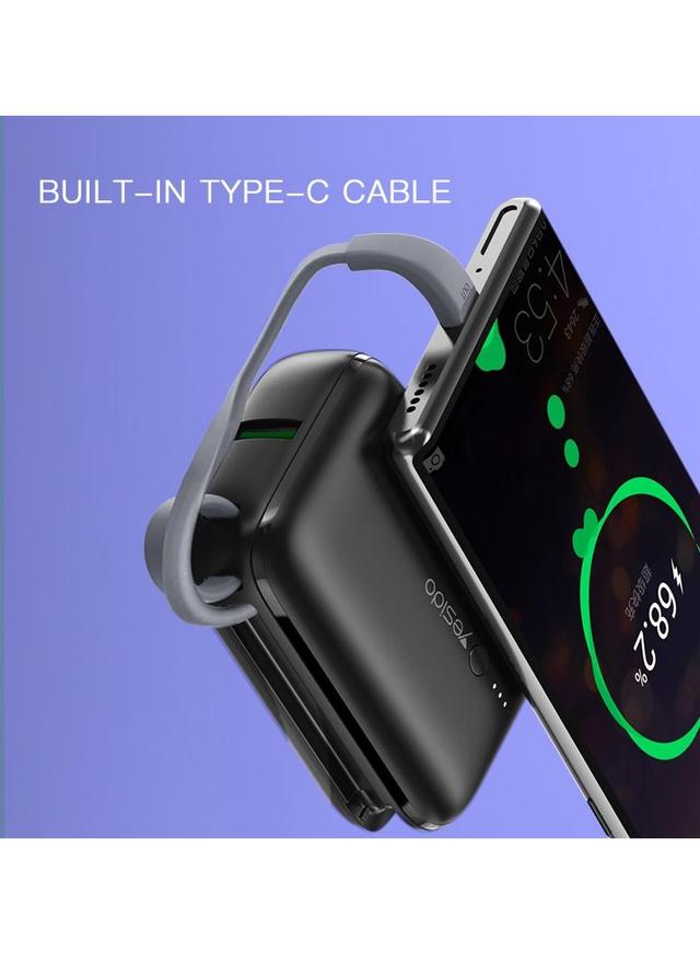 باور بانك 10000mAh أسود YP18 Supper Mini Powerbank - Yesido