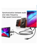 سلك اتش دي للجوال 3 في 1 بدقة 4K يسديو Yesido 3 In 1 HDMI Cable For Lightning & Micro & Type-C