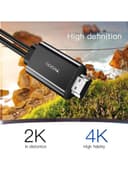 وصلة بروجكتر للجوال 1.8 متر أسود يسيدو  Yesido Black 1.8M USB-C To HDMI Adapter - 207040