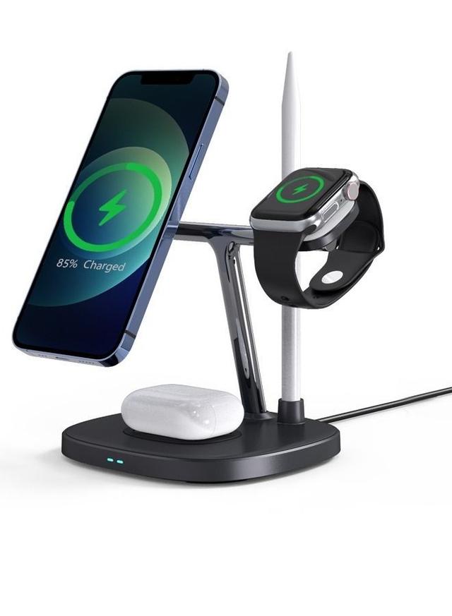 قاعدة شاحن ايفون لاسلكي 4 في 1 يسديو Yesido 4 in1 Wireless Charger Adapter