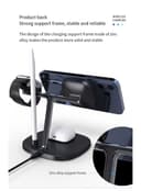 قاعدة شاحن ايفون لاسلكي 4 في 1 يسديو Yesido 4 in1 Wireless Charger Adapter