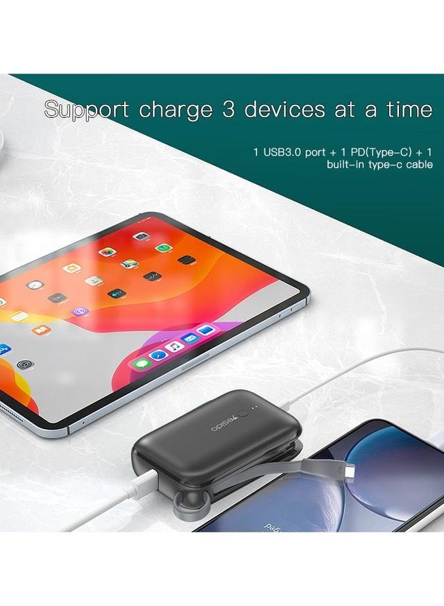 باور بانك 10000mAh أسود YP18 Supper Mini Powerbank - Yesido