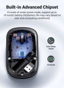 UGREEN Wireless Mouse Silent Computer Mice Slim Portable for Laptop with 2.4G USB Adapter Ultrafast Scrolling 4 Adjustable DPI Compatible with PC HP Lenovo ASUS Dell