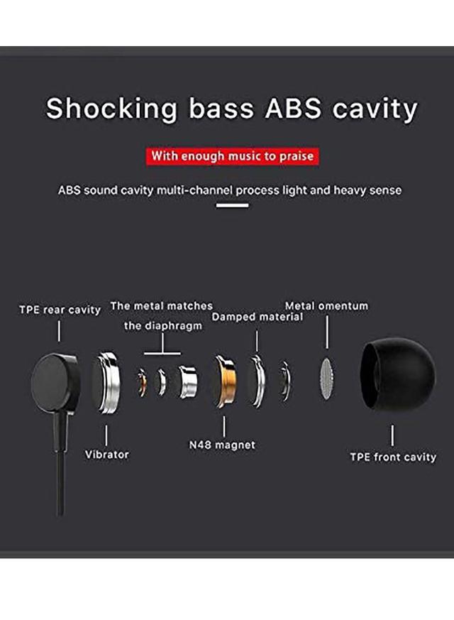 Yesido Wired Earphone In-Ear Extra Bass and Ergonomic Design Black - SW1hZ2U6NTQzNzQ2