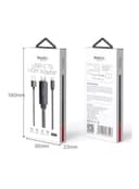 وصلة بروجكتر للجوال 1.8 متر أسود يسيدو  Yesido Black 1.8M USB-C To HDMI Adapter - 207039