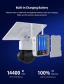 كاميرا مراقبة خارجية 360 درجة بالطاقة الشمسية 4G PTZ solar Battery Powered Floodlight camera
