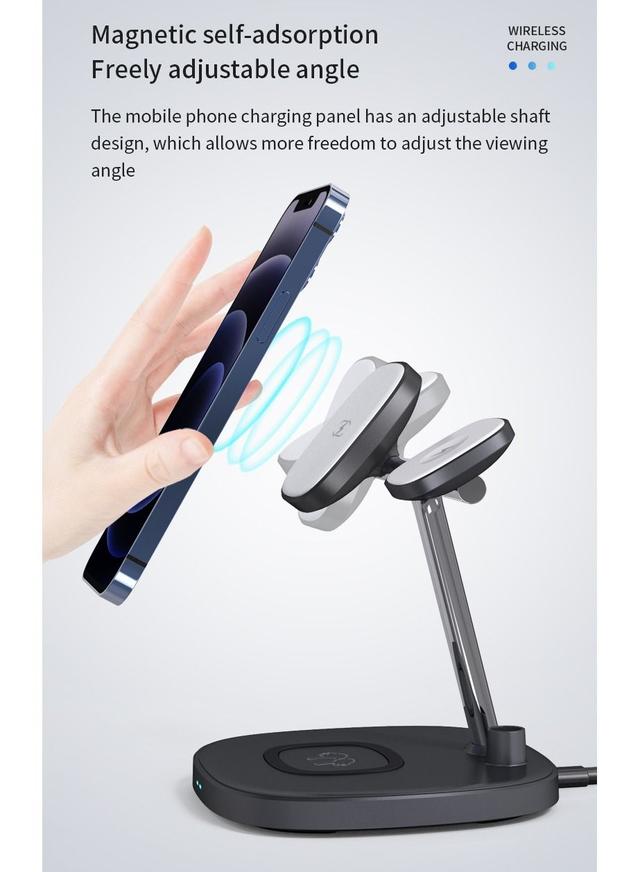 قاعدة شاحن ايفون لاسلكي 4 في 1 يسديو Yesido 4 in1 Wireless Charger Adapter