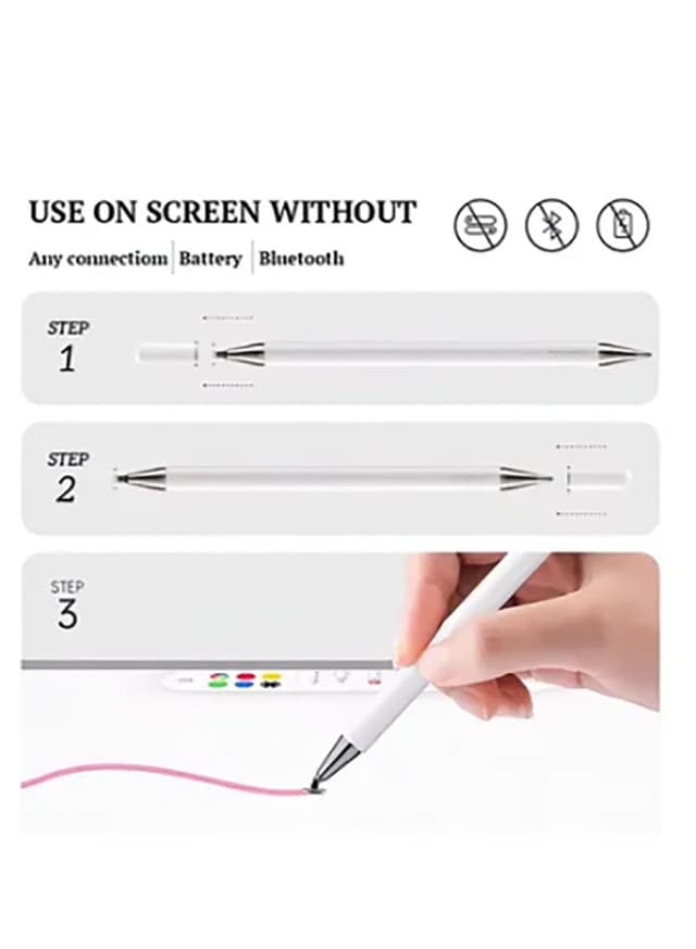 قلم لمسي للهواتف المحمولة والتابلت | Stylus with Ball Point Pen Universal Passive Stylus Pen