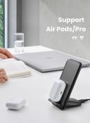 شاحن لاسلكي ( 15W ) - اسود UGREEN -  Fast Wireless Charger Stand Pad for iPhone 13 Pro 12 Pro Max 12 Pro 11 XS Max X 8P Samsung S20+ S20 S10 Note10 S9 Airpods 2 Pro