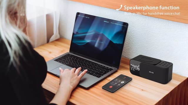 sound wireless music alarm clock Night light portable wireless charging speaker WD500