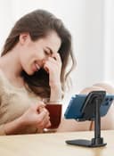 UGREEN Mobile Stand Adjustable Phone Holder and Foldable Cellphone Mount Metal Desk Dock Compatible for iPhone 13 Mini/ Pro/ Pro Max /12/ 11 SE X XS Galaxy