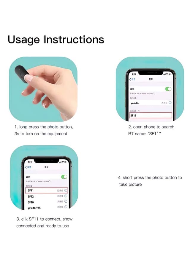 Yesido SFII Wireless Selfie Stick Tripod With Remote Control