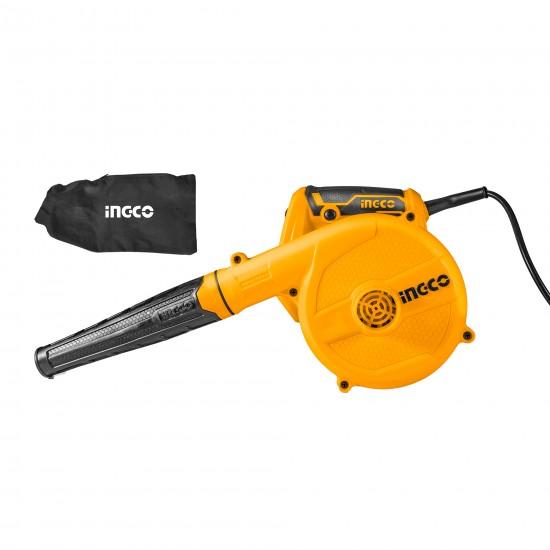 INGCO 600W Electric Blower with 16000 RPM Single Speed Motor and Dust Bag, Yellow,AB6008