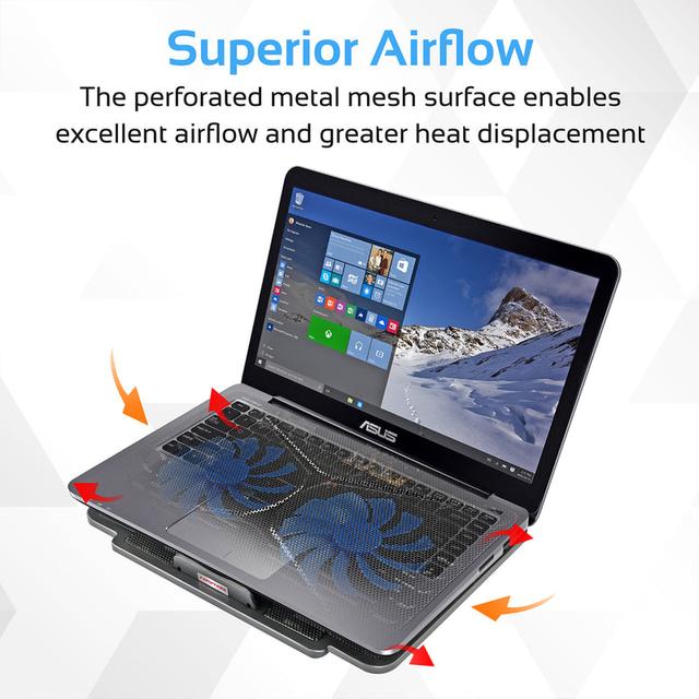 promate Laptop Cooling Pad with Silent Fan Technology - SW1hZ2U6NTMzMzE0